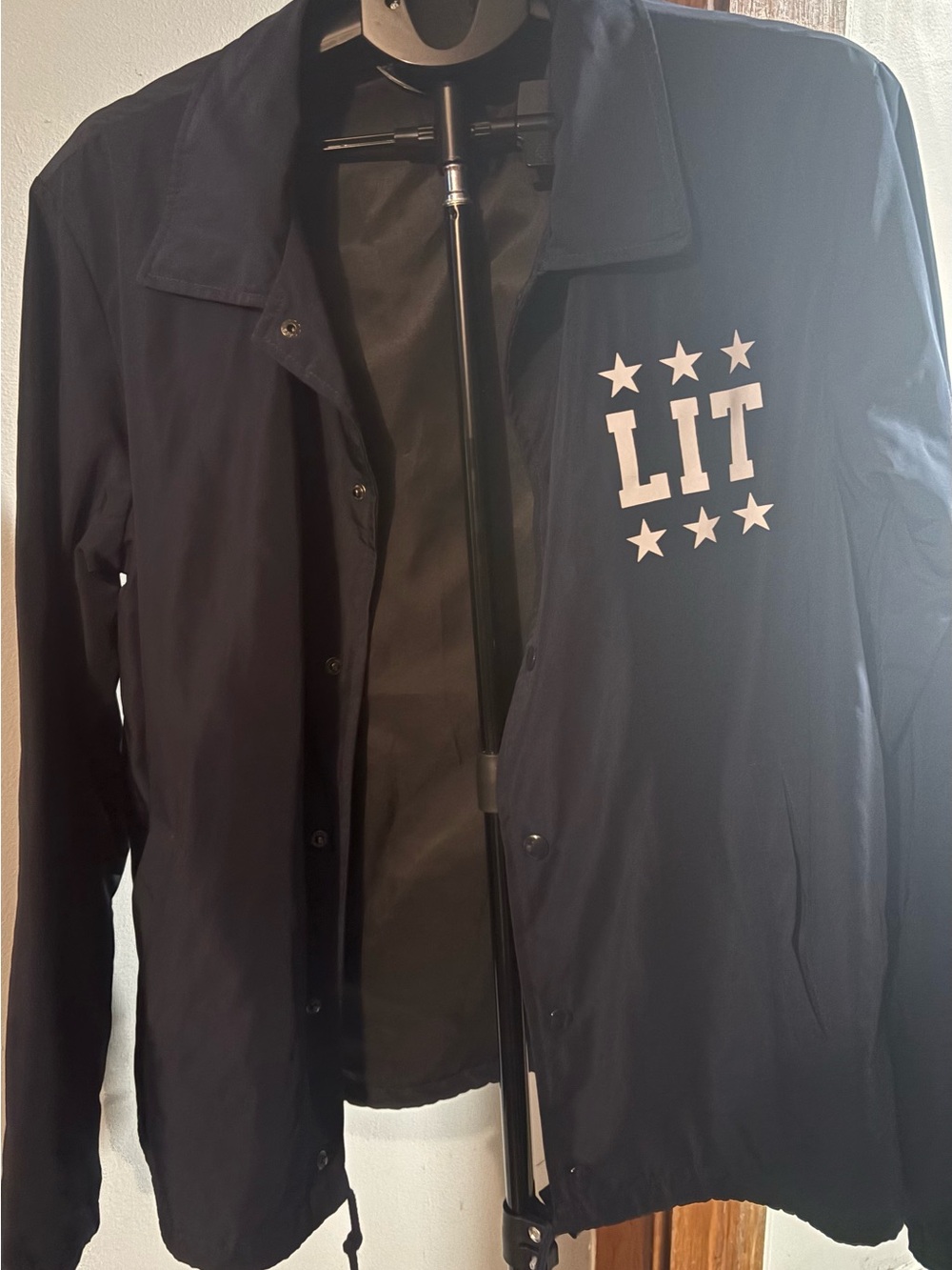Eighty Eight Navy Bomber Jacket with White LIT Graphic